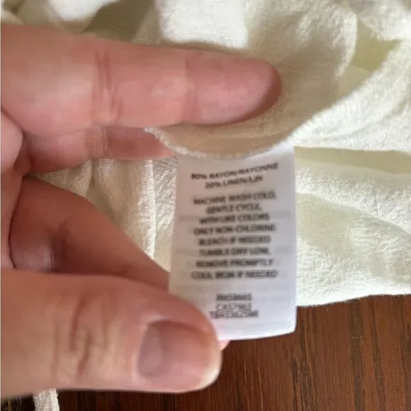 NWT Treasure & Bond Linen Blend Wrap Top White Size XS new with tags - Picture 3 of 11